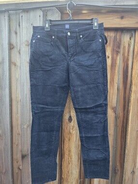GAP Womens Black Corduroy Straight Pants